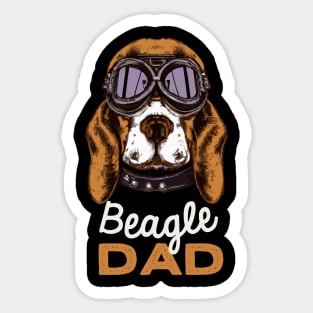 Beagle Dad Vintage Pilot Dog Owner Retro Dog Father Sticker